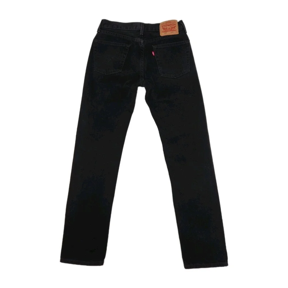 Levi's NWT Men's 505 Regular Straight Leg Jeans Black Cotton 29x34 Grunge Goth